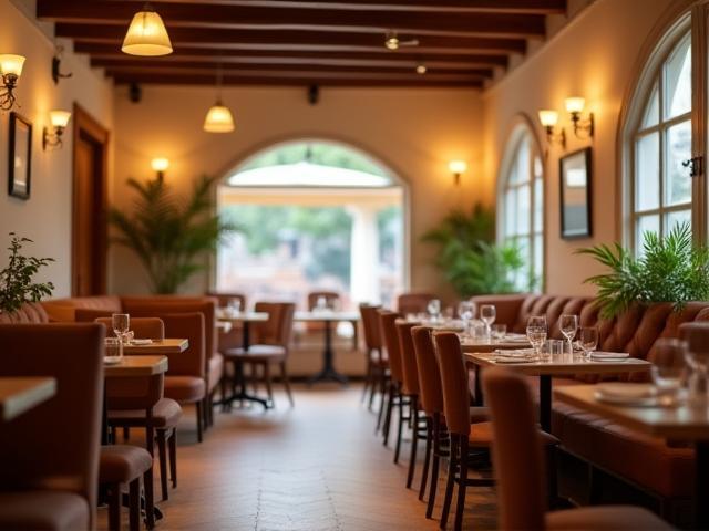 Cozy interior of Caffè del Corso with comfortable seating and warm lighting