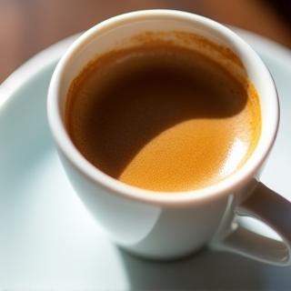 Close-up of a perfect espresso cup